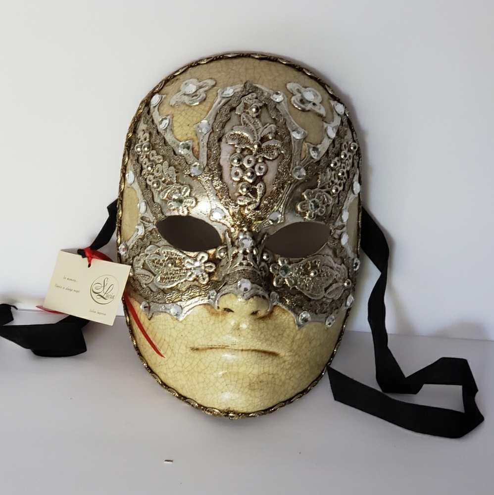 Full Venetian Mask Macrame (handmade in Italy)